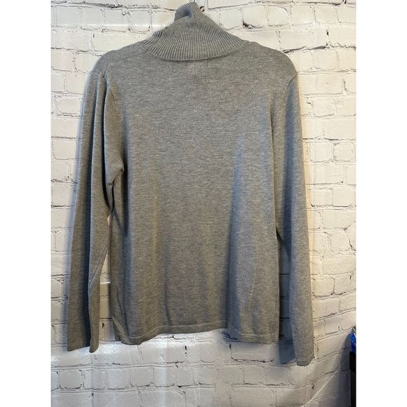 Women's Questions Turtleneck Sweater w/ Rhinestones SZ XL - Picture 2 of 3